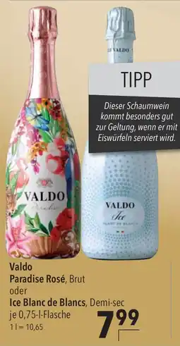 Citti Valdo Paradise Rosé, Brut oder Ice Blanc de Blancs erbjuda