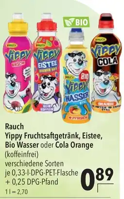 Citti Rauch Yippy Fruchtsaftgetränk, Eistee, Bio Wasser oder Cola Orange erbjuda