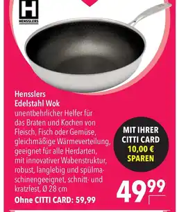 Citti Hensslers Edelstahl Wok erbjuda