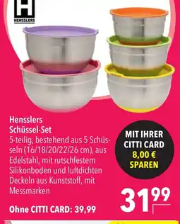 Citti Hensslers Schüssel-Set erbjuda