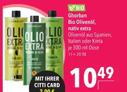 Citti Ghorban Bio Olivenöl, nativ extra erbjuda