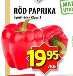 Matvärlden Tensta RÖD PAPRIKA erbjuda