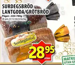 Matvärlden Tensta SURDEGSBRÖD LANTGODA/GRÖTBRÖD erbjuda