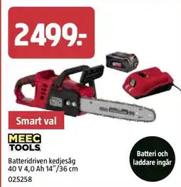 Jula Batteridriven kedjesåg 40 V 4,0 Ah 14"/36 cm erbjuda