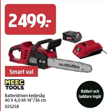 Jula Batteridriven kedjesåg 40 V 4,0 Ah 14"/36 cm erbjuda