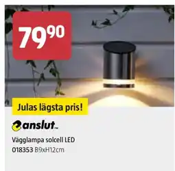 Jula Vägglampa solcell LED erbjuda