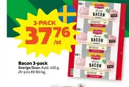 Stora Coop Bacon 3-pack erbjuda