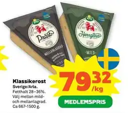 Stora Coop Klassikerost, Medlemspris erbjuda