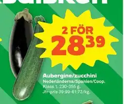 Stora Coop Aubergine/zucchini erbjuda