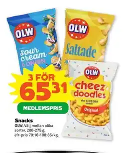Stora Coop Snacks, Medlemspris erbjuda