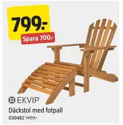 Jula Däckstol med fotpall erbjuda