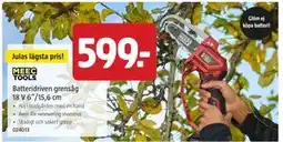 Jula Batteridriven grensåg 18 V 6”/15,6 cm erbjuda
