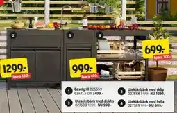 Jula Uteköksbänk med hylla erbjuda