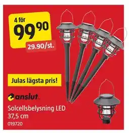 Jula Solcellsbelysning LED 37,5 cm erbjuda