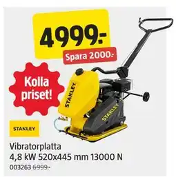 Jula Vibratorplatta 4.8 kW 520x445 mm 13000 N erbjuda