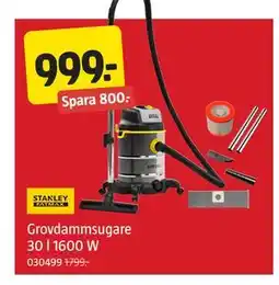 Jula Grovdammsugare 30 l 1600 W erbjuda