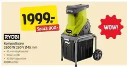 Jula Kompostkvarn 2500 W 230 V Ø45 mm erbjuda