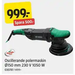 Jula Oscillerande polermaskin Ø150 mm 230 V 1050 W erbjuda