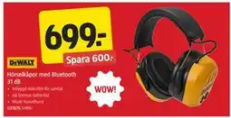 Jula Hörselkåpor med Bluetooth 31 dB erbjuda