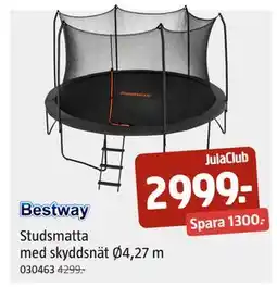 Jula Studsmatta med skyddsnät Ø4,27 m, Medlemspris erbjuda