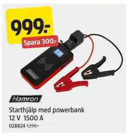 Jula Starthjälp med powerbank 12 V 1500 A erbjuda