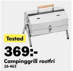 Biltema Campinggrill rostfri erbjuda