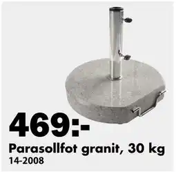 Biltema Parasollfot granit, 30 kg erbjuda
