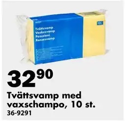 Biltema Tvättsvamp med vaxschampo, 10 st erbjuda
