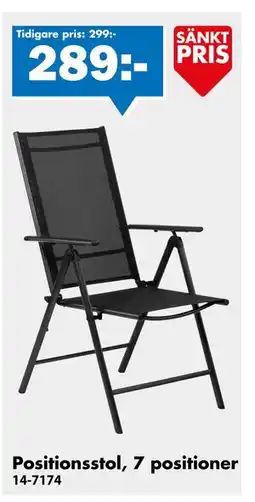 Biltema Positionsstol, 7 positioner erbjuda
