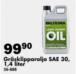 Biltema Gräsklipparolja SAE 30, 1,4 liter erbjuda