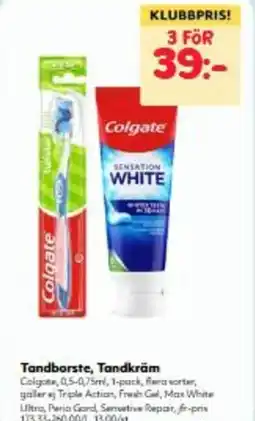 Hemköp Tandborste, Tandkräm erbjuda