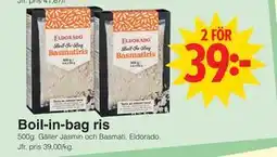 Matöppet Boil-in-bag ris erbjuda
