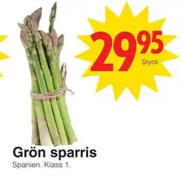 Matöppet Grön sparris erbjuda