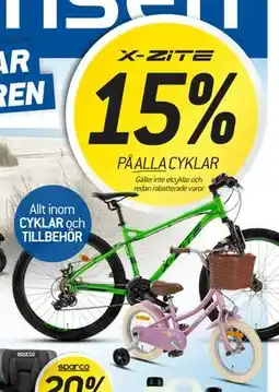 thansen 15% PÅ ALLA CYKLAR erbjuda