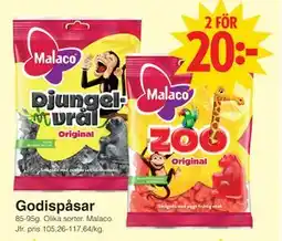 Matöppet Godispåsar erbjuda