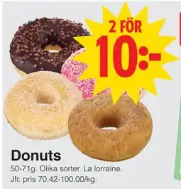 Matöppet Donuts erbjuda