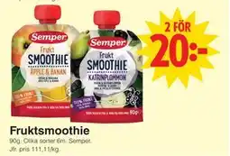 Matöppet Fruktsmoothie erbjuda