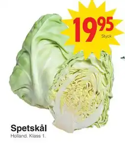 Matöppet Spetskål erbjuda