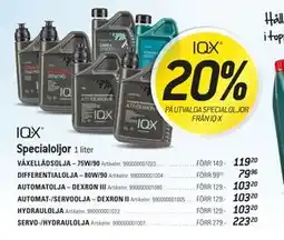 thansen 20% på utvalda specialoljor från IQ-X erbjuda