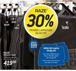 thansen 30% PÅ MODELLANPASSADE BILMATTOR erbjuda