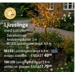 thansen Ljusslinga erbjuda