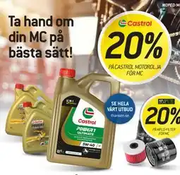 thansen 20% PÅ CASTROL MOTOROLJA FÖR MC erbjuda
