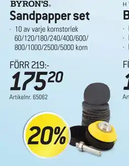 thansen Sandpapper set erbjuda