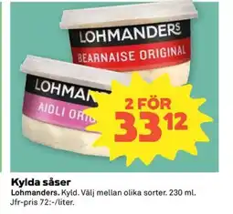 Coop Konsum Lohmanders Kylda såser erbjuda
