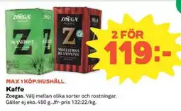 Coop Konsum Zoegas Kaffe erbjuda