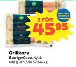 Coop Konsum Coop Grillkorv erbjuda