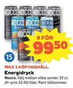 Coop Konsum Nocco Energidryck erbjuda