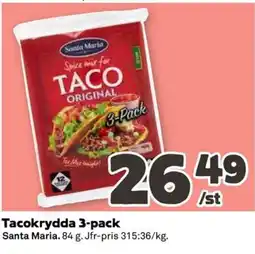 Coop Konsum Santa Maria Tacokrydda 3-pack erbjuda