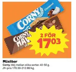 Coop Konsum Corny Müslibar erbjuda