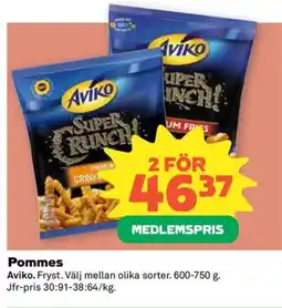 Coop Konsum Aviko Pommes erbjuda